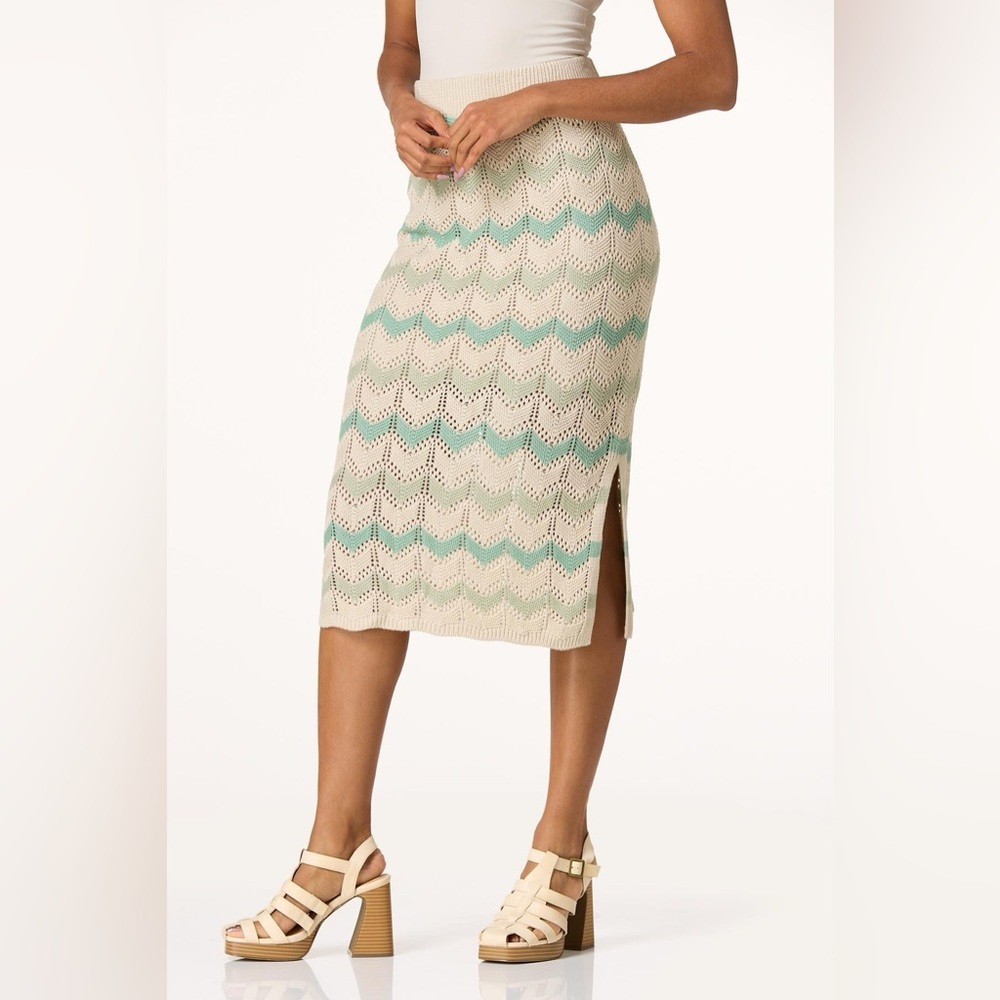 Cato | CHEVRON STRIPED CROCHET SKIRT MULTI SIZE XL